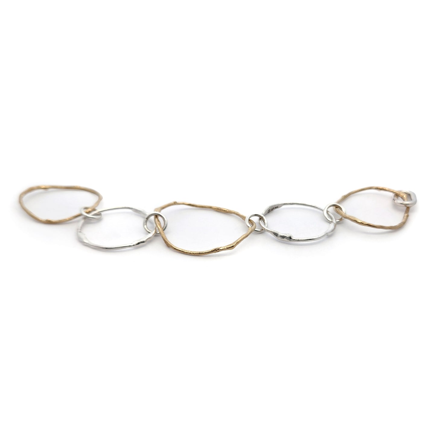 Mixed Metal Organic Branch Link Bracelet