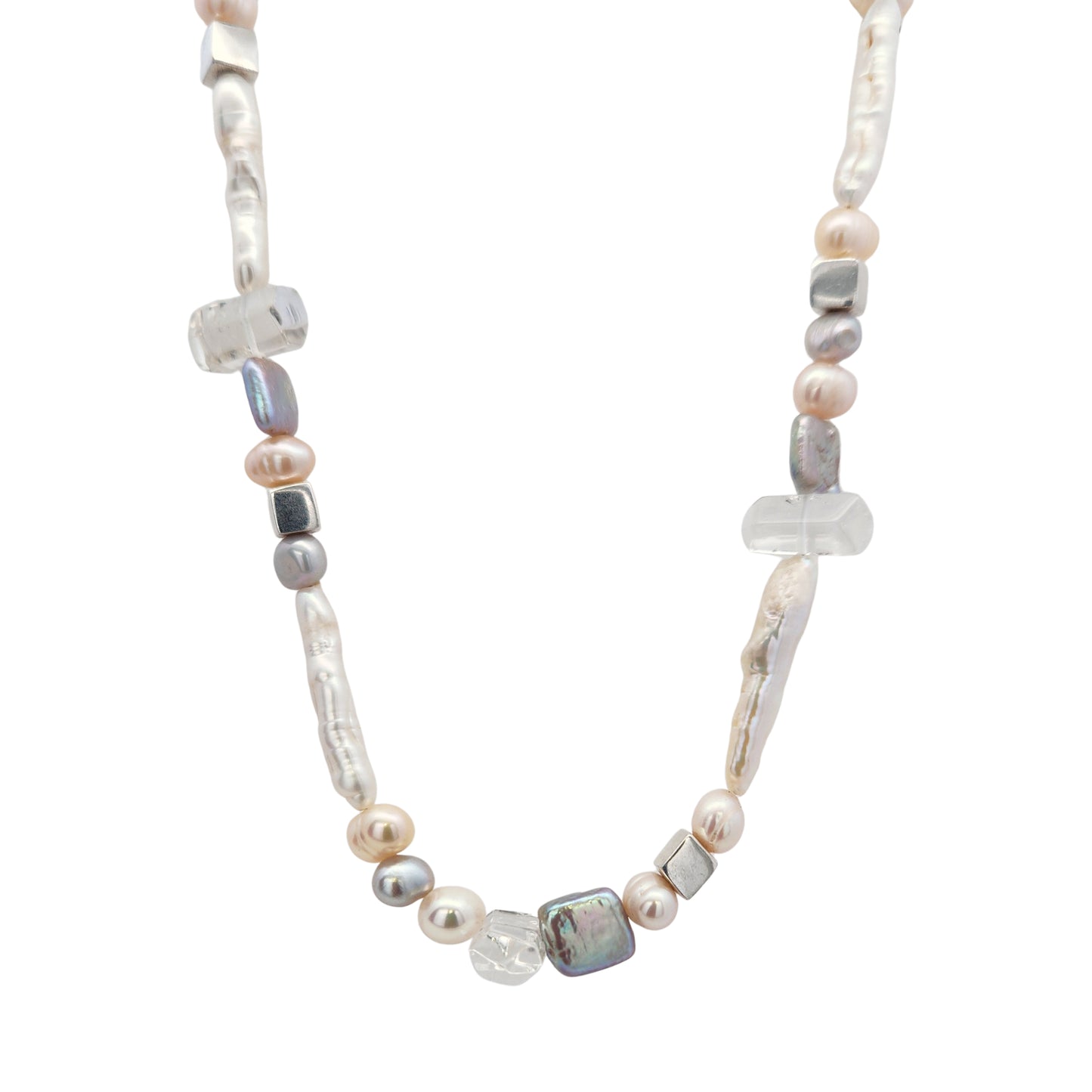 Freshwater Pearl & Quartz Beaded Necklace
