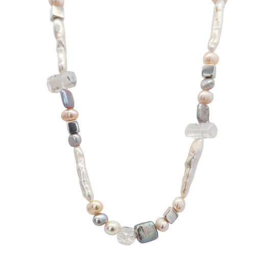 Freshwater Pearl & Quartz Beaded Necklace