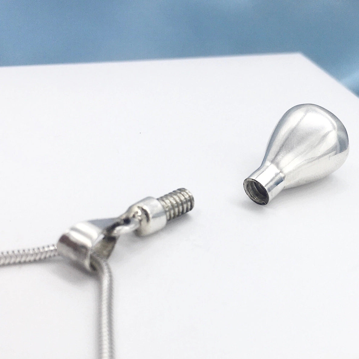 Sterling Silver Potion Bottle Urn Necklace