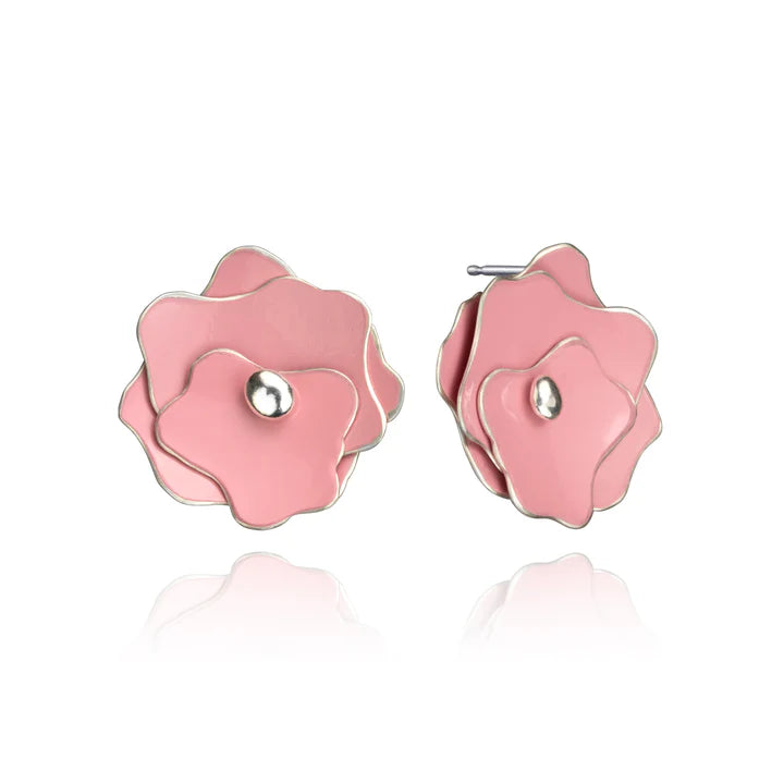 Pink Flora Stud Earrings