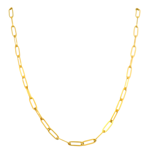 Yellow Gold Plated Paperclip Chain