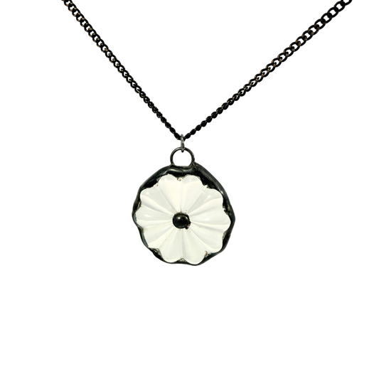 Tuscon Floral Glass Pendant