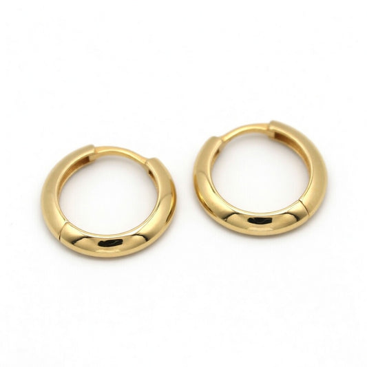 10k Yellow Gold Knife Edge Hoops
