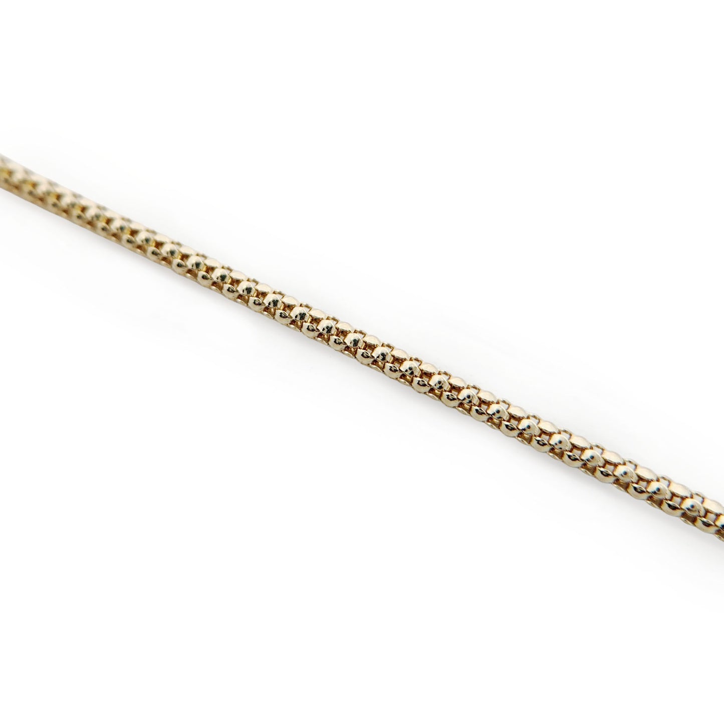 14k Yellow Gold 18" Popcorn Chain Necklace