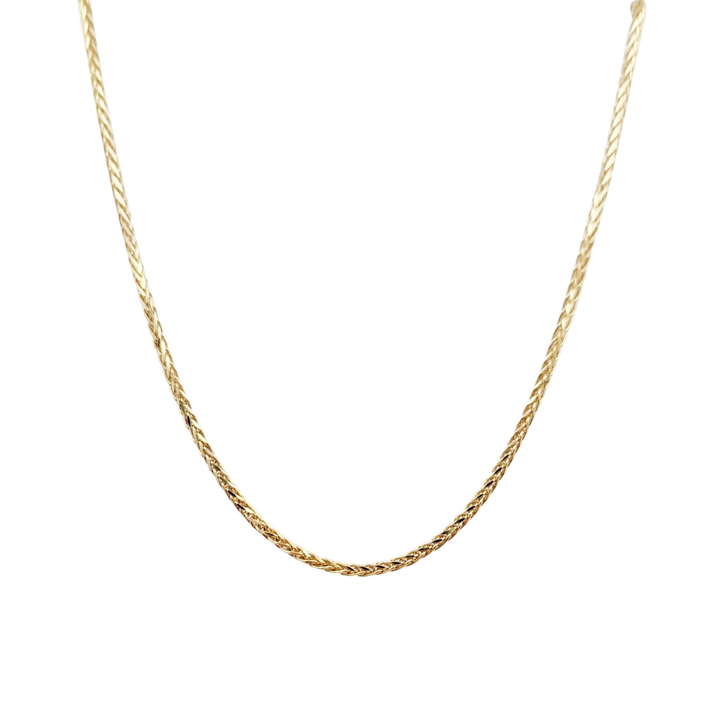 10k Yellow Gold 1.3mm 24" Wheat Chain Necklace