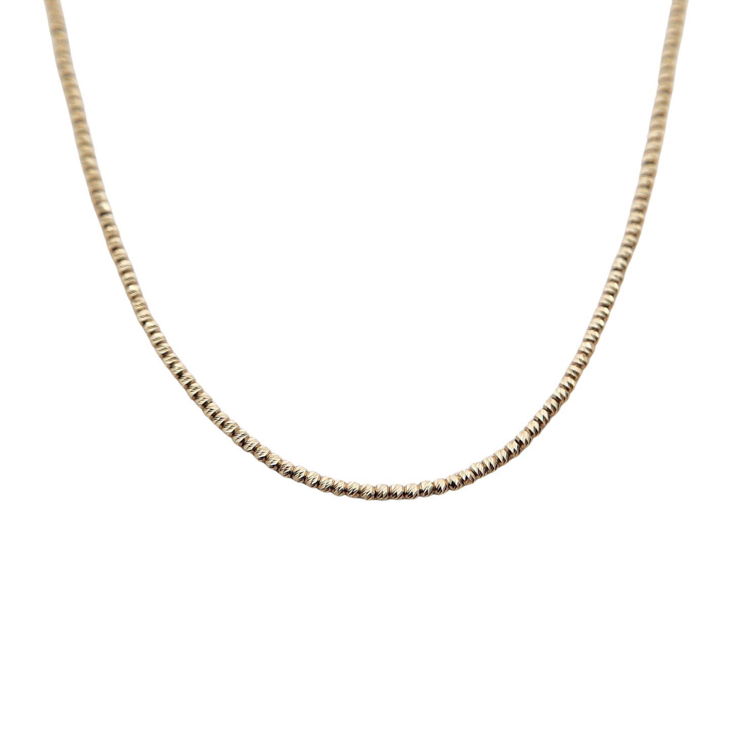 10k Yellow Gold 1.5mm Diamond-Cut Chain Necklace