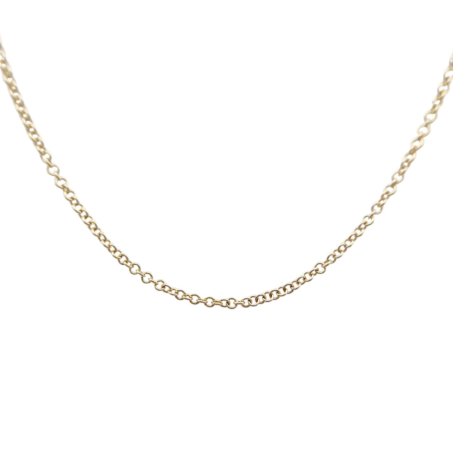 Dainty 14k 1mm Yellow Gold Rolo Chain