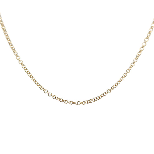 Dainty 14k 1mm Yellow Gold Rolo Chain
