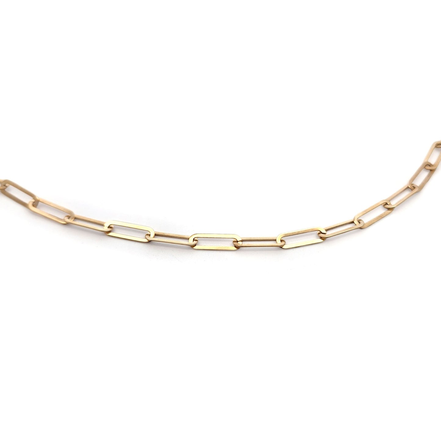 10k Yellow Gold Paperclip Bracelet