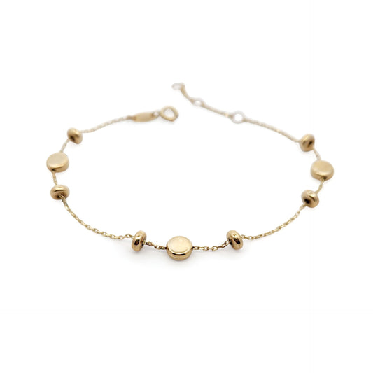 10k Yellow Gold Beaded Bracelet