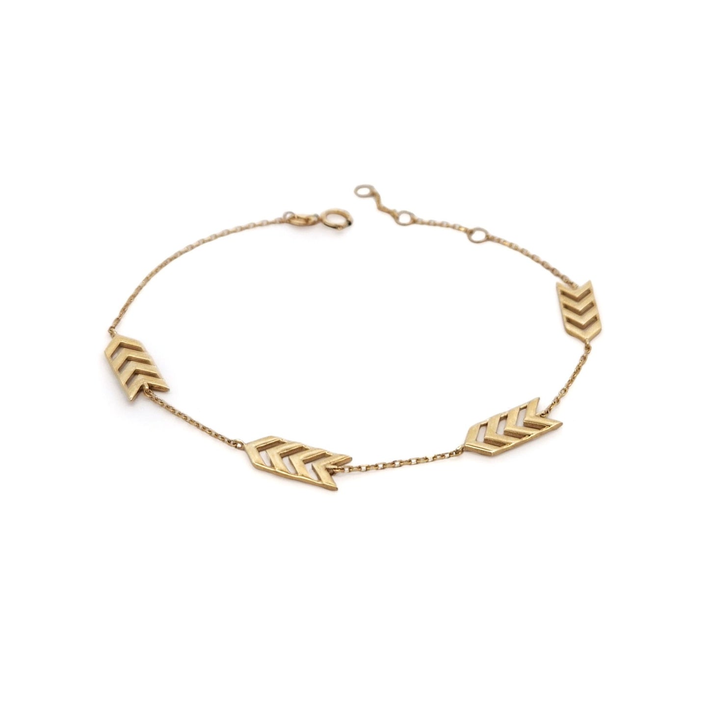 10k Yellow Gold Arrow Bracelet