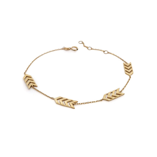 10k Yellow Gold Arrow Bracelet