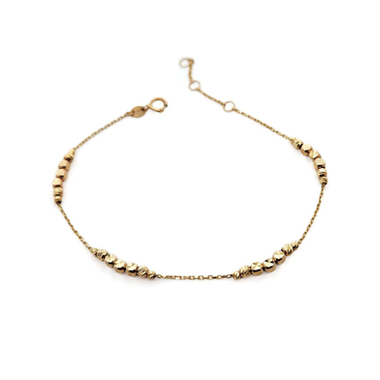10k Yellow Gold Chain & Bead Bracelet