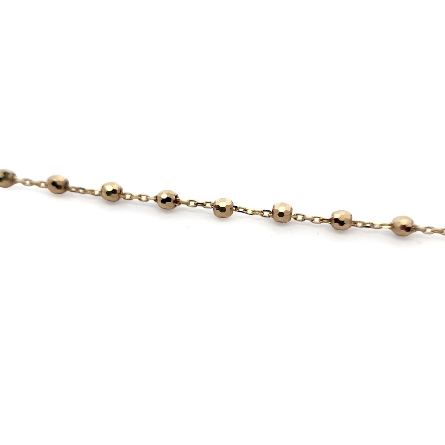 10k Yellow Gold Beaded Ball Bracelet