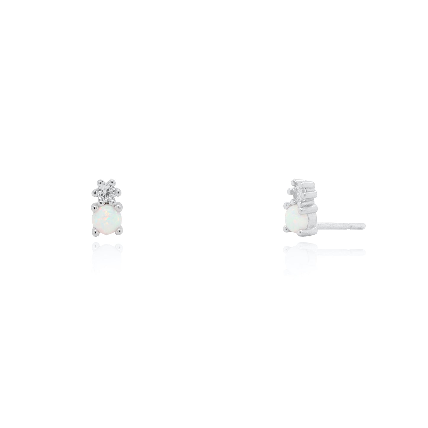 Opal & CZ Studs