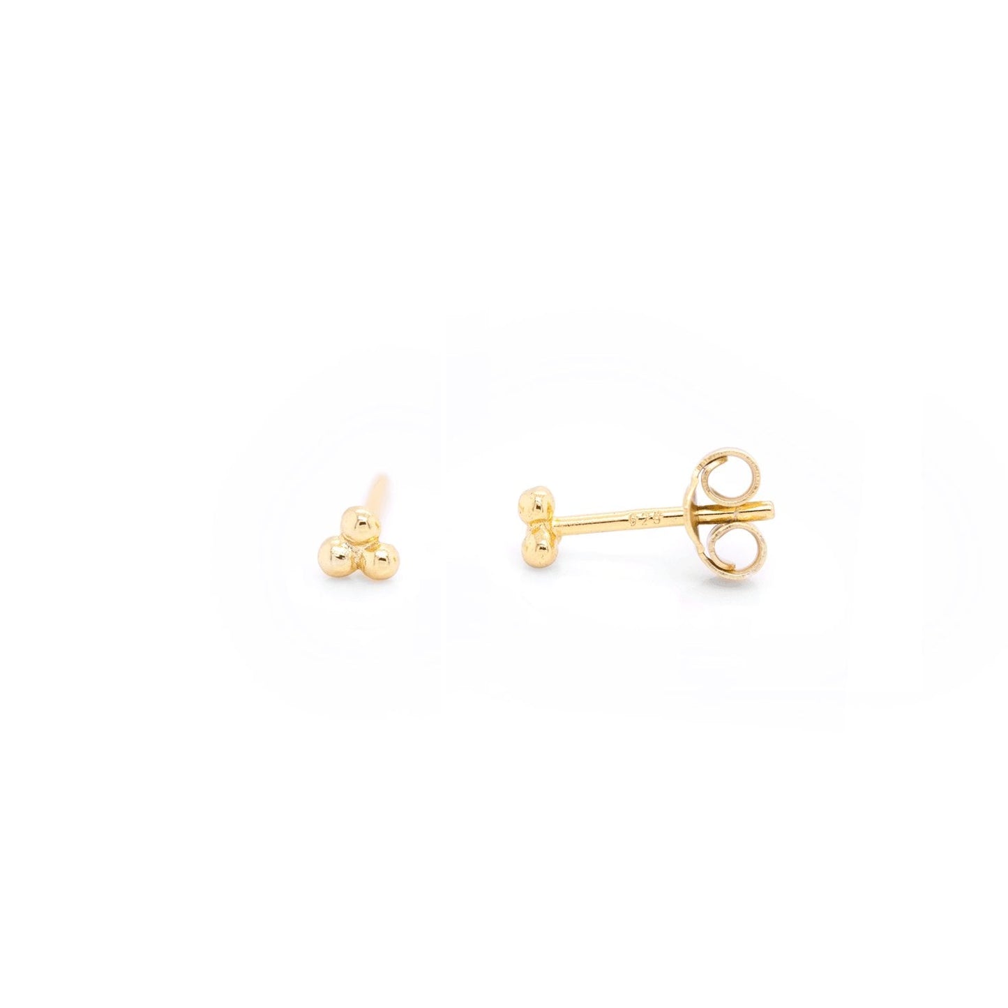 3 Bead Trifecta Stud Earrings