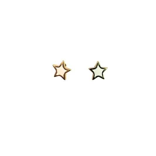 Enamel Star Stud Earrings