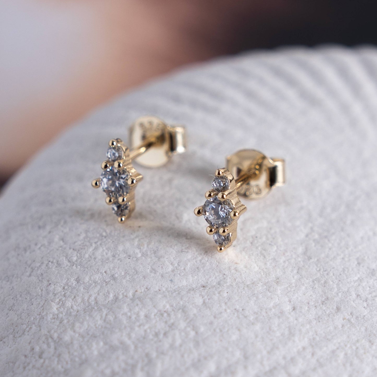 Dainty Cubic Zirconia Stud Earrings