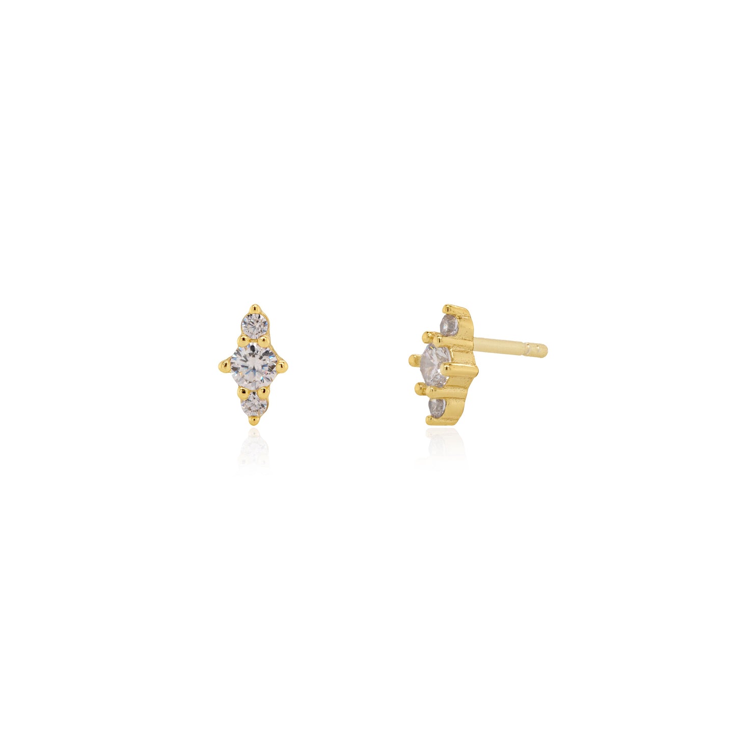 Dainty Cubic Zirconia Stud Earrings