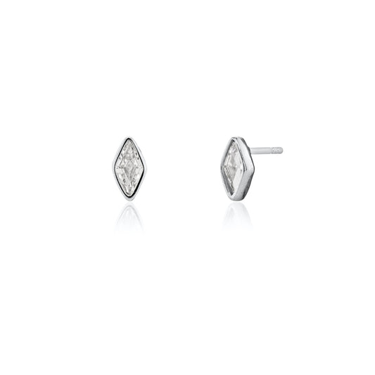 Bezel CZ Marquise Studs