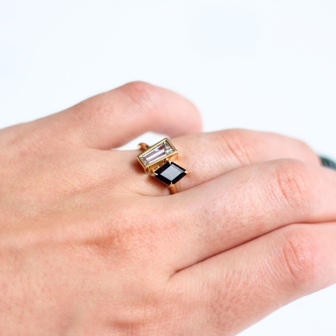 Nox & Lux - Toi et Moi Sapphire and Spinel Ring