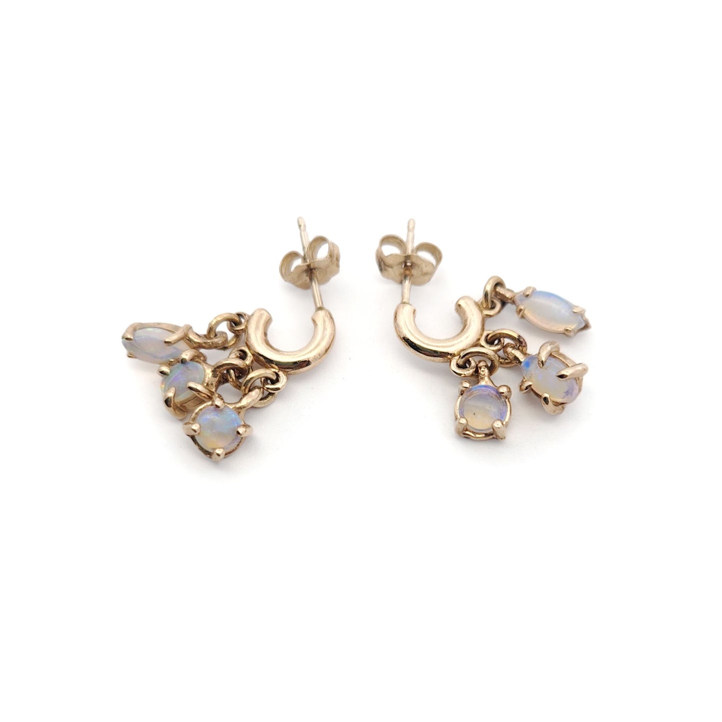 Triple Opal Cluster Earrings