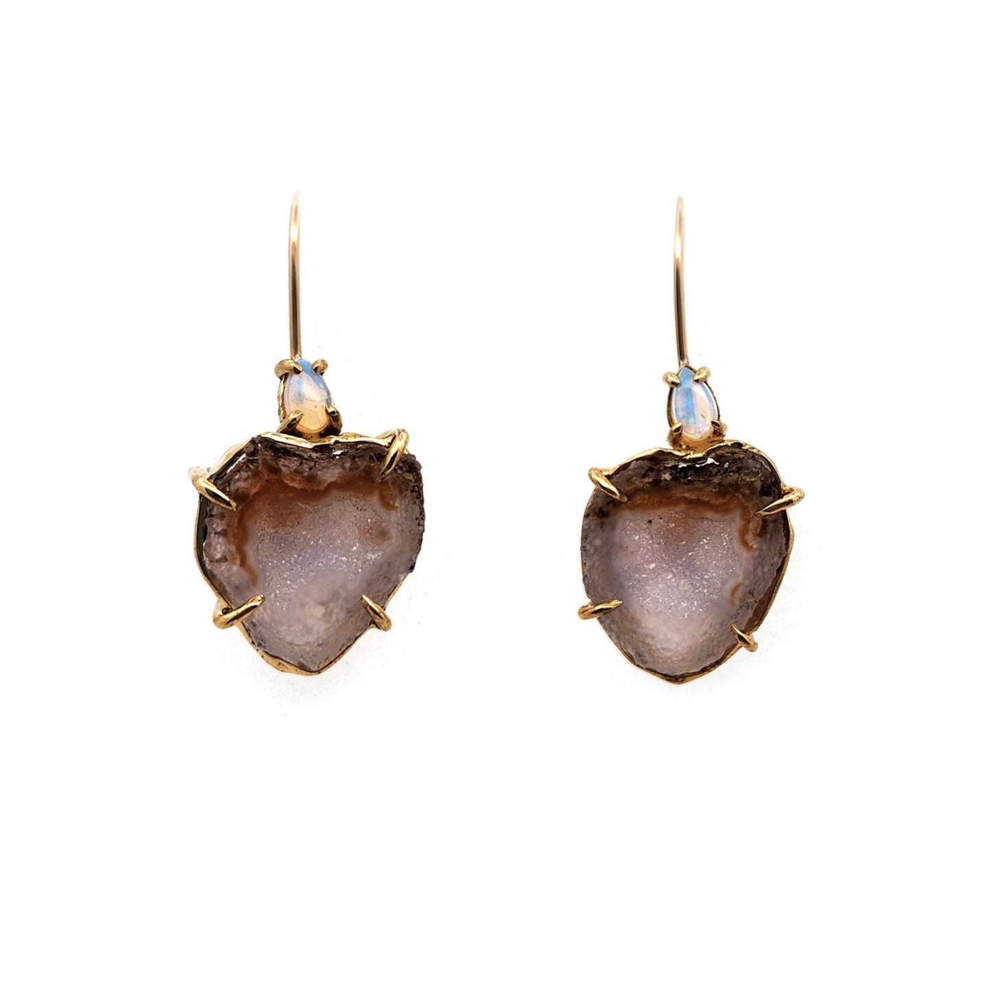 Druzy Quartz Drop Earrings