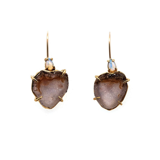 Druzy Quartz Drop Earrings