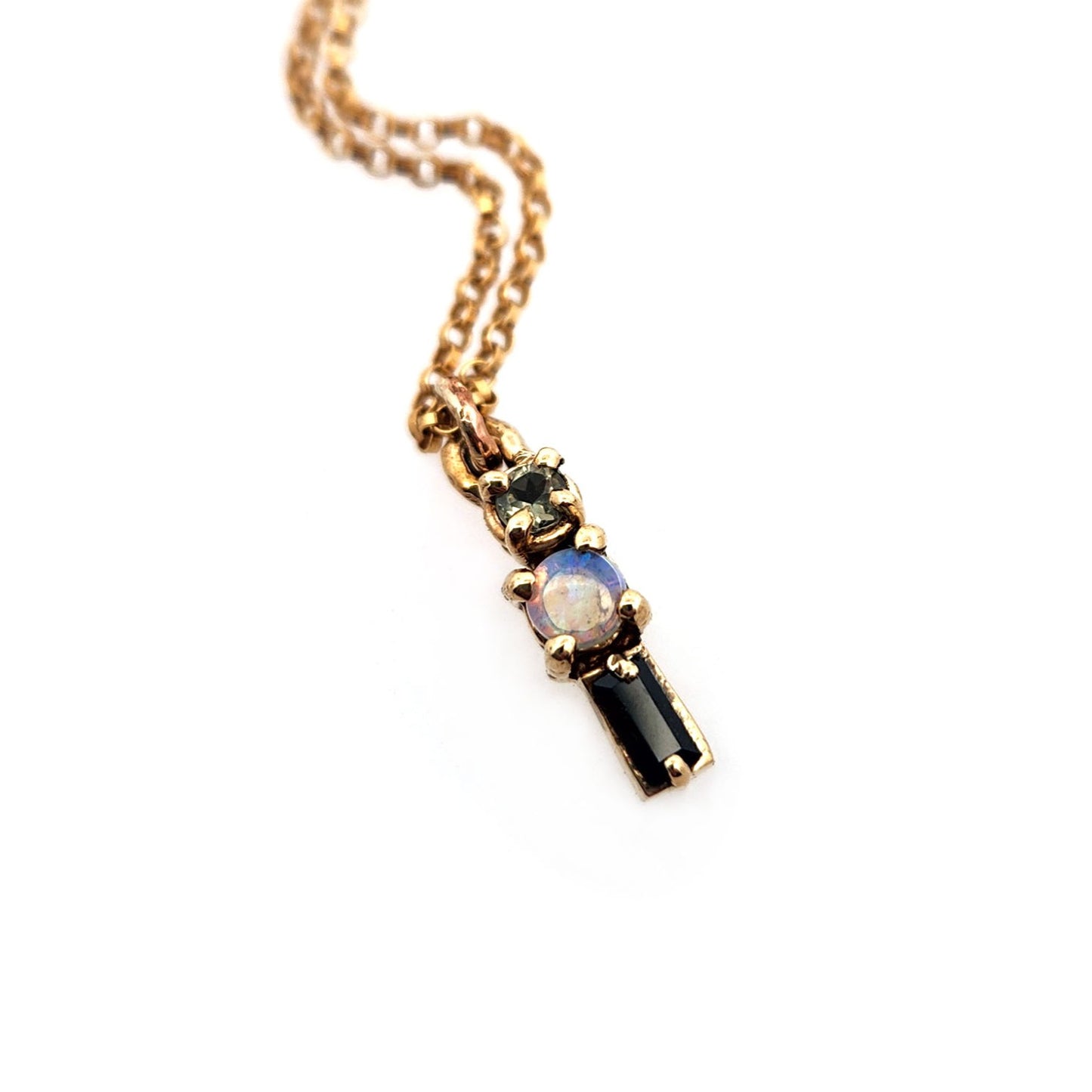 Mixed Gem Linear Pendant