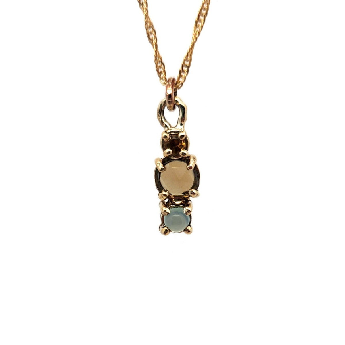 Mixed Stacked Gem Pendant