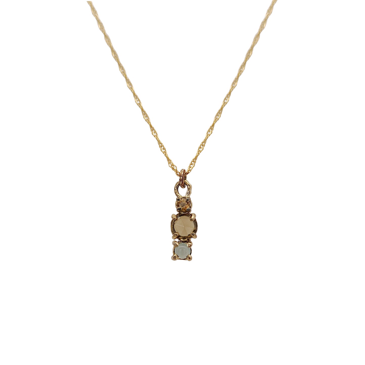 Mixed Stacked Gem Pendant