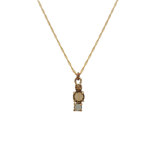 Mixed Stacked Gem Pendant