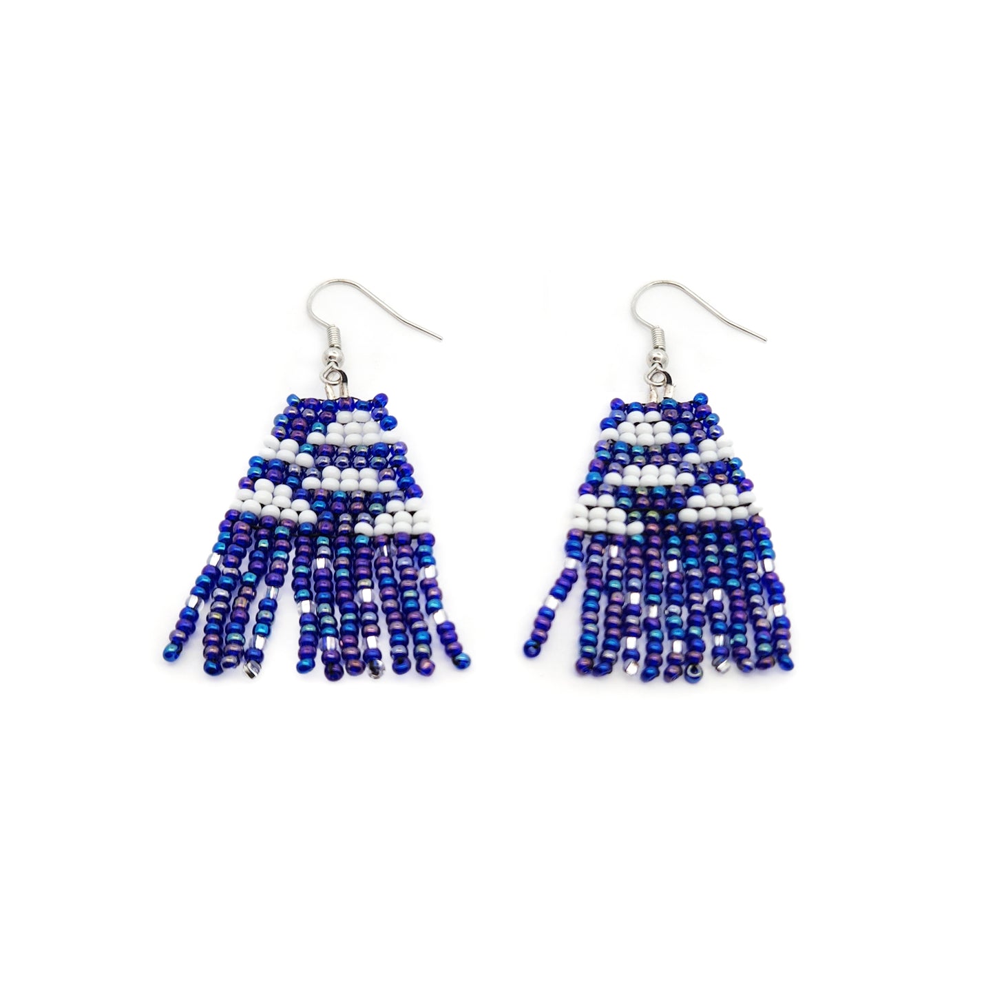 Raincloud Fringe Beaded Earrings