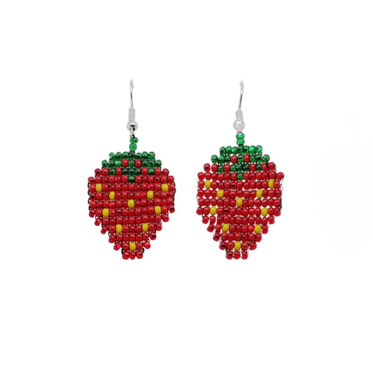 Strawberry Bead Earrings