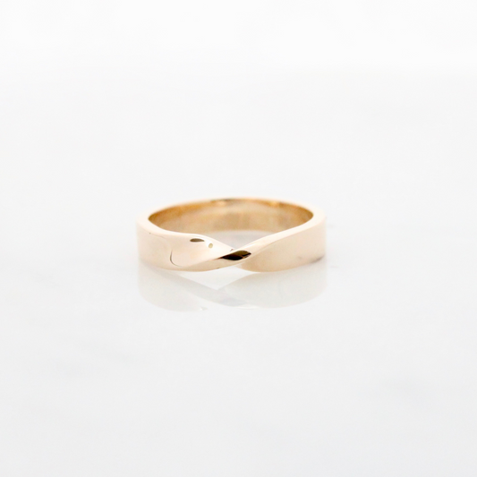 14k Yellow Gold Eternity Twist Band