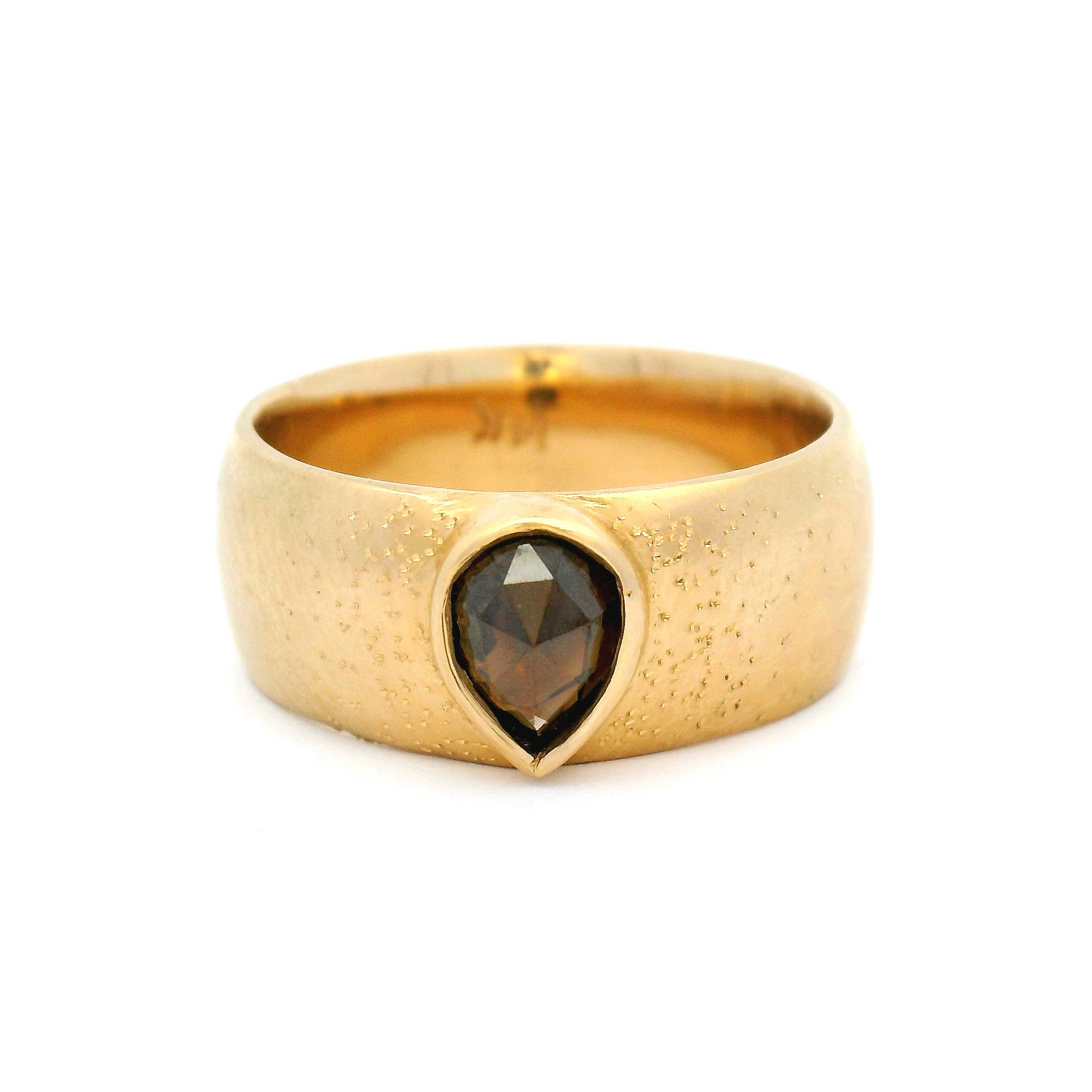 14K Yellow Bezel Set Solitaire with 0.69ct Rose-Cut Diamond