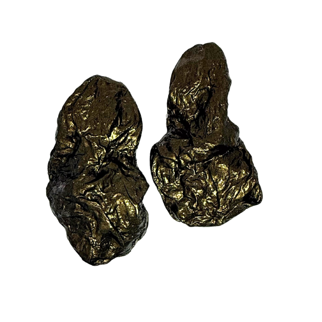 Brown & Gold Paper Earrings