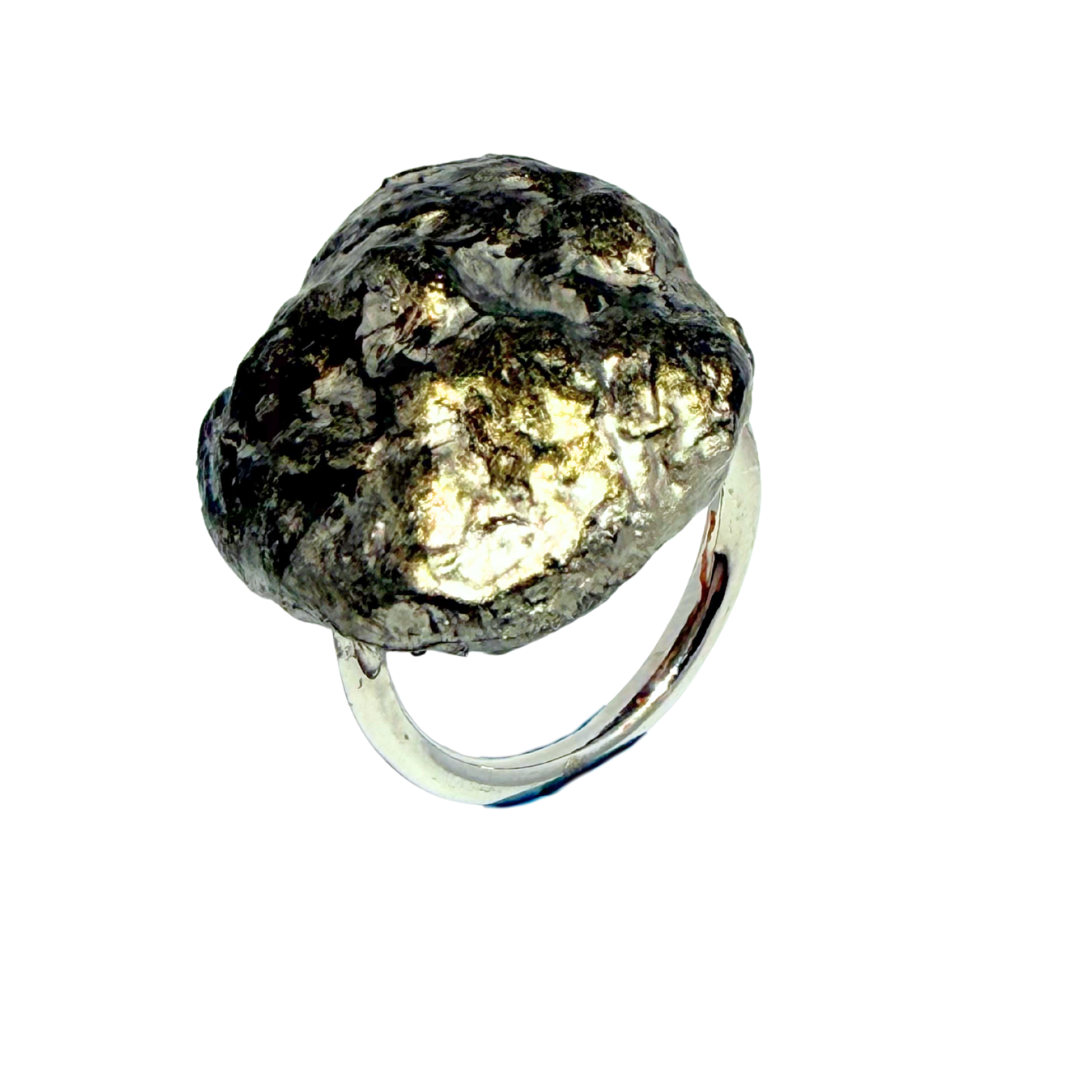 Magazinepapersilver Ring Angular Paper Ring – Made You Look Jewellery