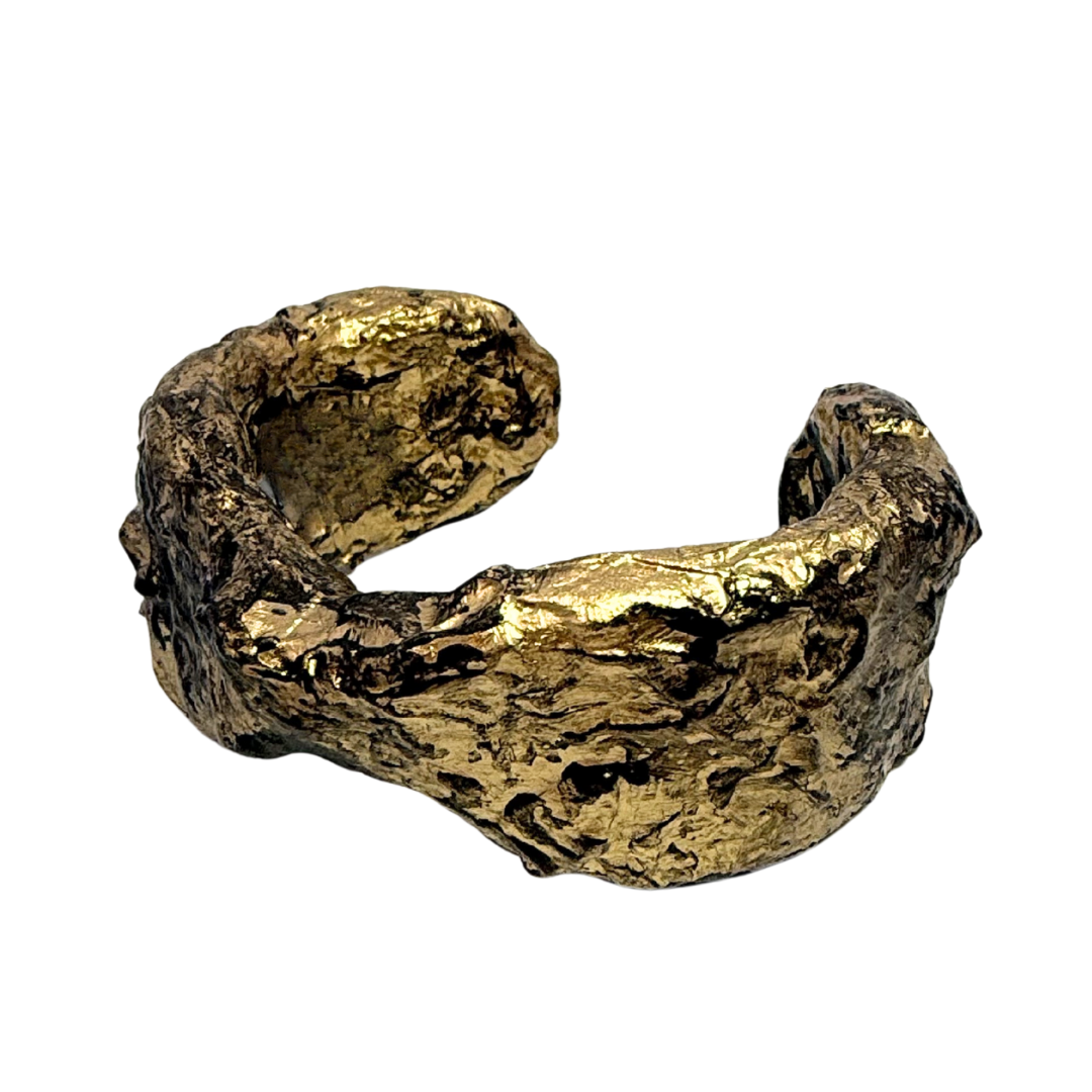 Yellow Gold Paper Cuff Bracelet