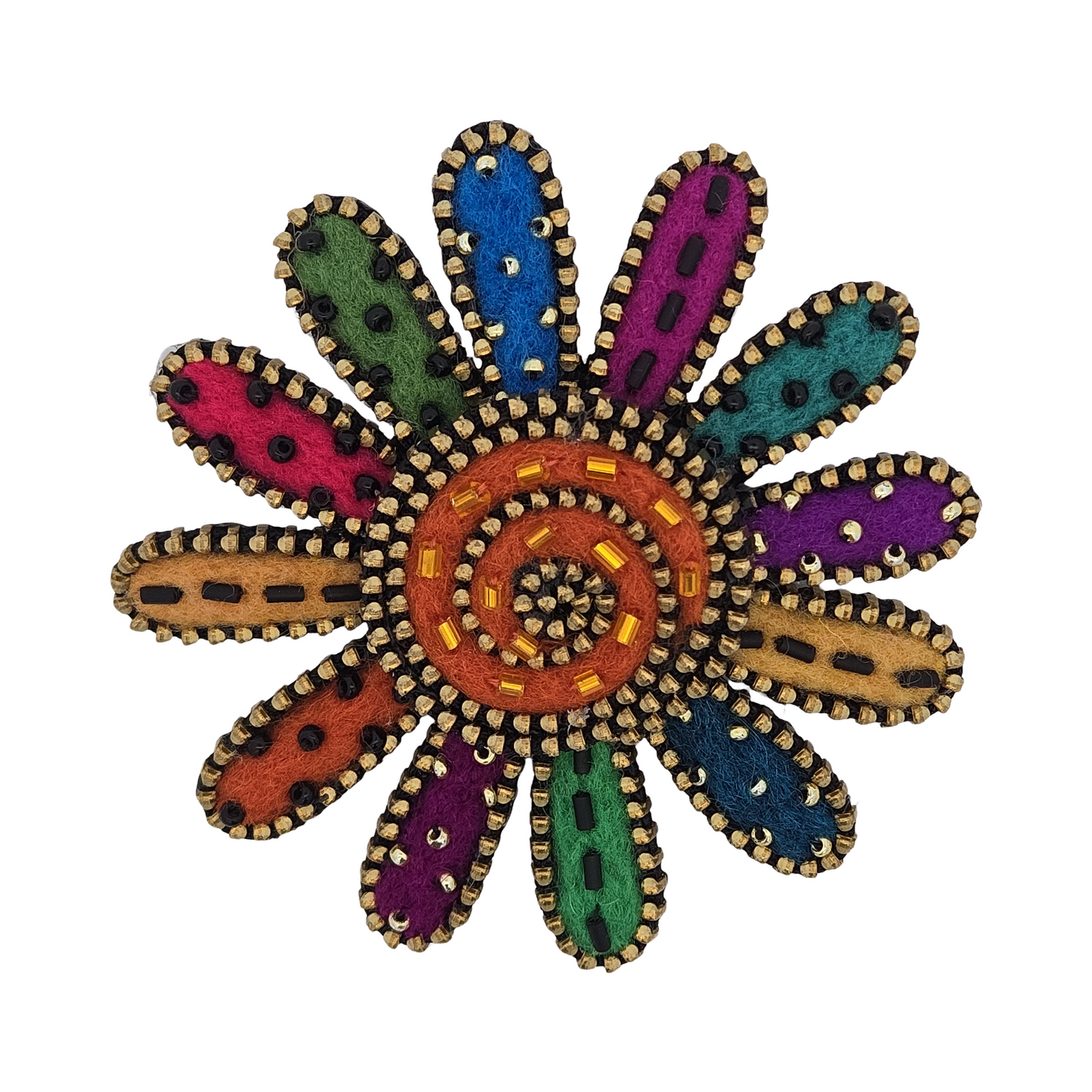Multi Colour Daisy Brooch