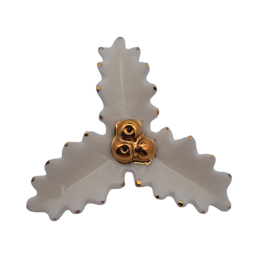 Winter Poppy Porcelain Pin