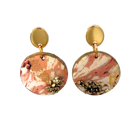 Pink Gold Shimmer Earrings