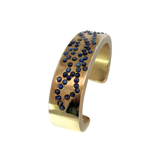 Lapis Beaded Inlay Cuff