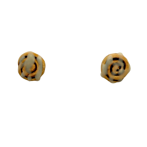 Handmade Cinnamon Roll Studs