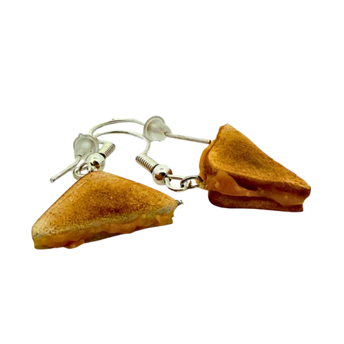 Handmade Grilled Cheese Earrings