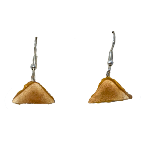 Handmade Grilled Cheese Earrings