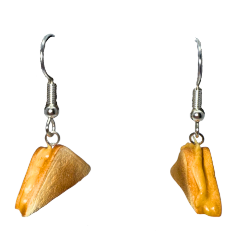 Handmade Grilled Cheese Earrings