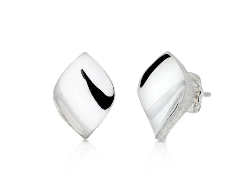 Laurel Small Solid Leaf Stud Earrings