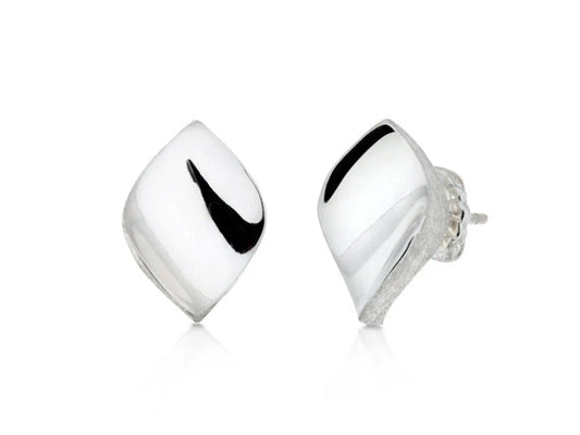 Laurel Small Solid Leaf Stud Earrings